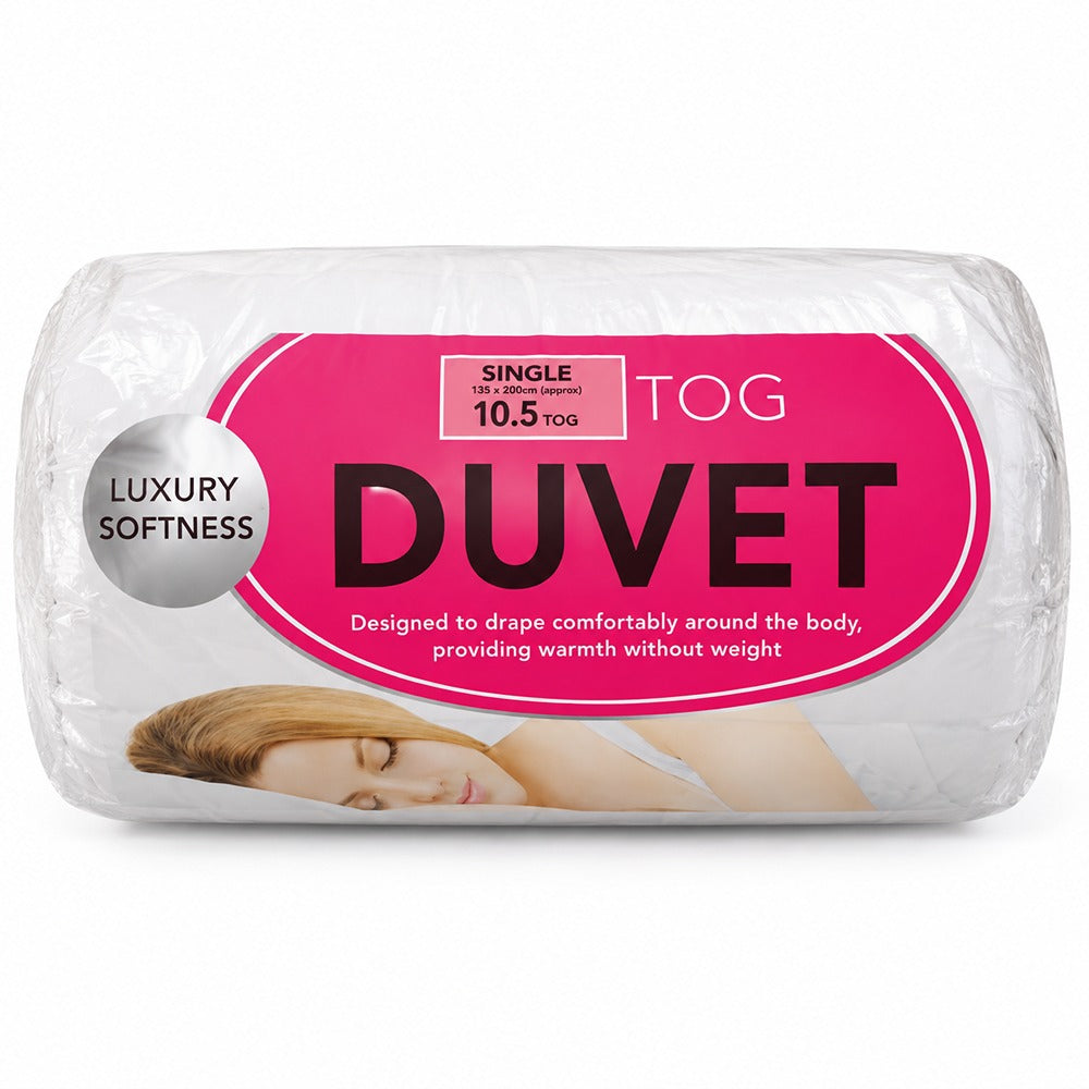 Hollowfibre Duvet - Luxury Softness - Single 10.5 Tog
