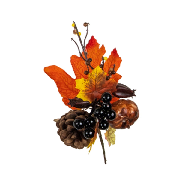 Florelle Autumn Fruit Pick | Artificial Leaves & Pinecones
