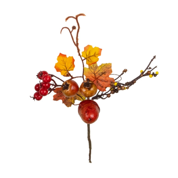 Florelle Autumn Fruit Pick | Artificial Leaves & Pinecones