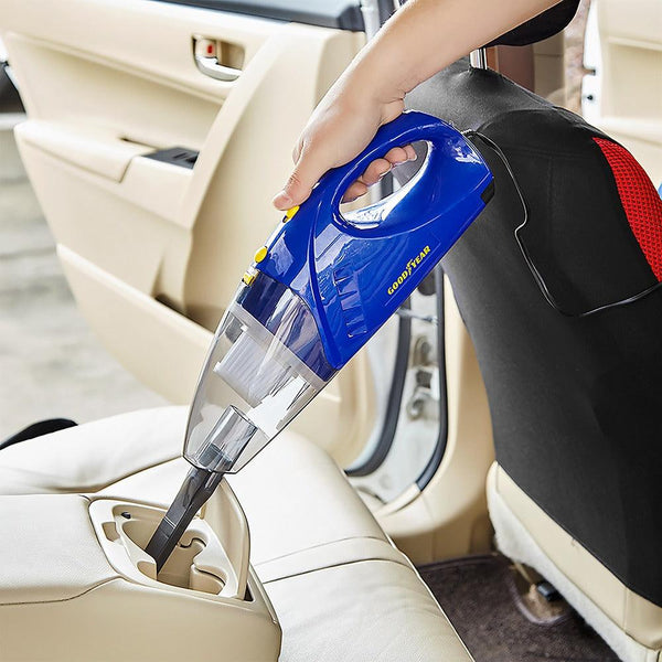 Goodyear Wet & Dry 12V Vacuum Cleaner | Blue Finish & Powerful Suction