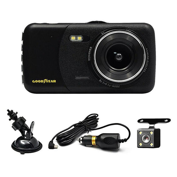 Goodyear Dash Cam with Reverse Camera | Night Vision & Motion Detection