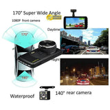 Goodyear Dash Cam with Reverse Camera | Night Vision & Motion Detection