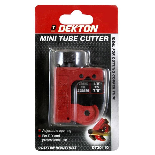 Dekton Adjustable Mini Tube Cutter | 1/8" to 7/8" Copper Tubes