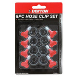 Dekton Stainless Steel Hose Clamp Set | 8pc | Adjustable Size Range
