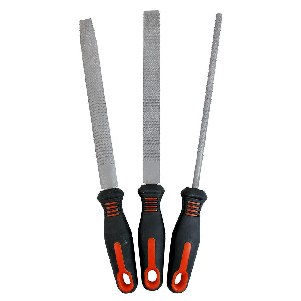 Dekton High-Quality Steel 3pc Wood File Set | Ergonomic Non-Slip Handles