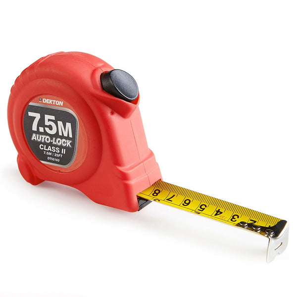 Dekton Hi Vis Tape Measure 7.5m X 25mm Soft Grip