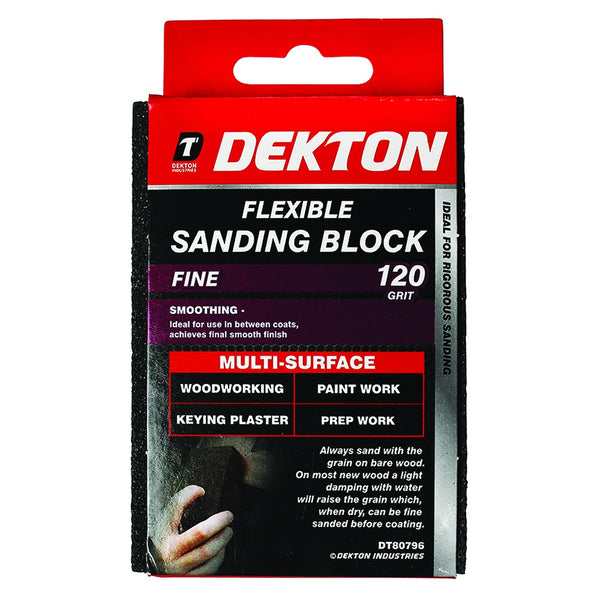 Dekton Flexible Sanding Block - Fine 120 Grit