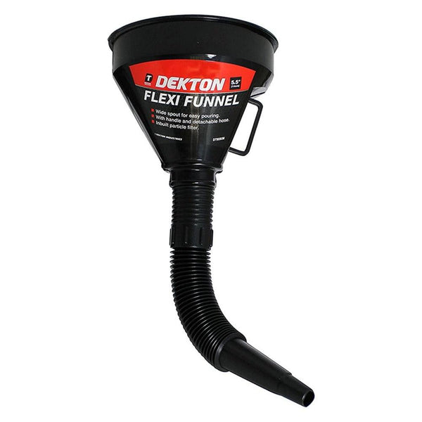 Dekton Versatile Flexi Funnel | Durable Plastic with Wide Spout and Flexible Hose