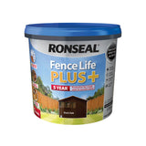 Ronseal Fence Life Plus Shed and Fence Treatment | Dark Oak, 5L