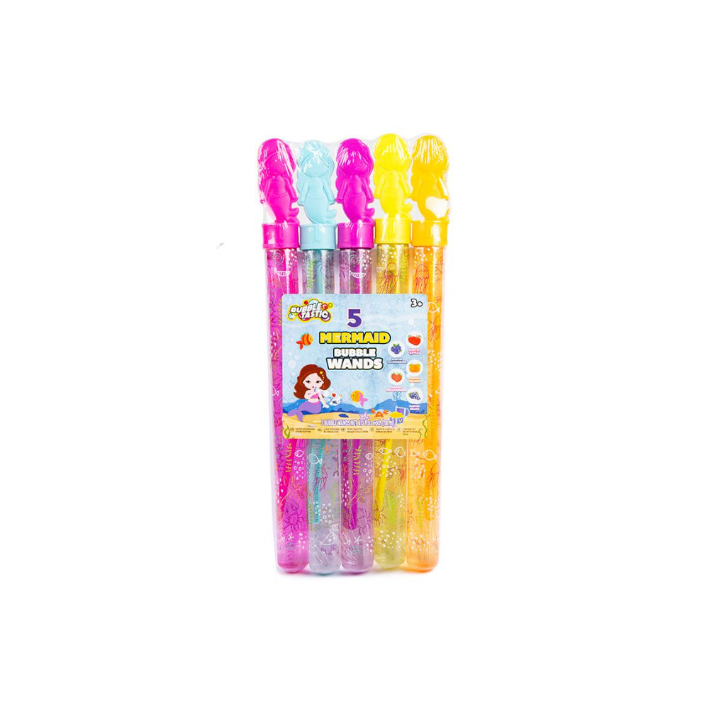 Mermaid Bubble Swords | Pack of 5, Assorted Colours, Pre-Filled