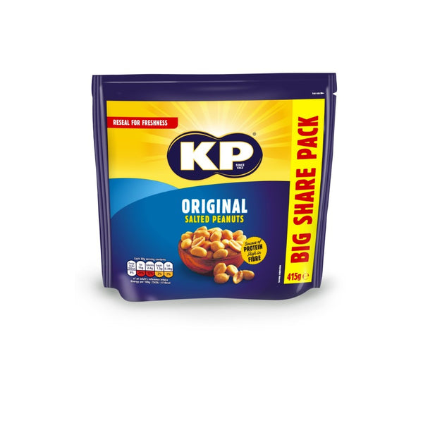 KP Roasted and Salted Peanuts Resealable Pouch | 415g, Share Size