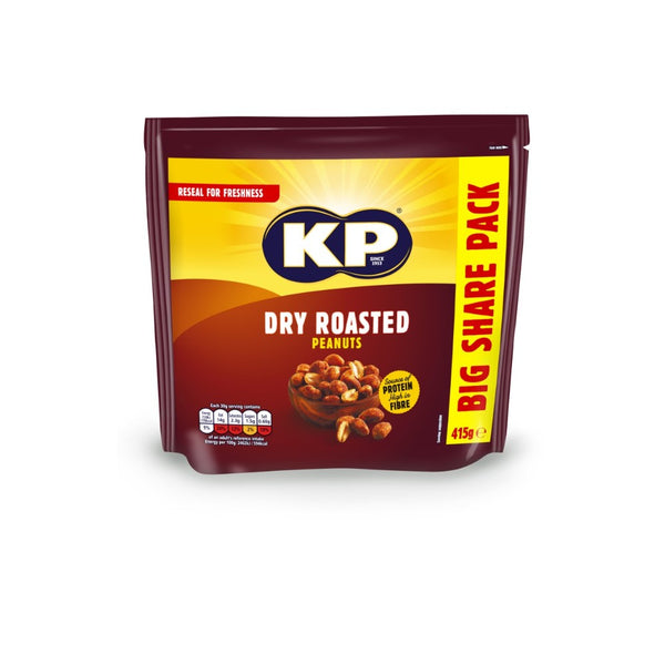 KP Dry Roasted Nuts | Resealable Pouch, Source of Protein, High in Fibre, 415g