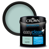 Crown Paint Easyclean Bathroom Paint Soft Duck Egg | 2.5L, Mould Resistant