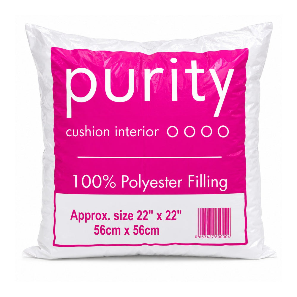 Purity 100% Polyester Square Cushion Filler Insert | 56 x 56cm, White