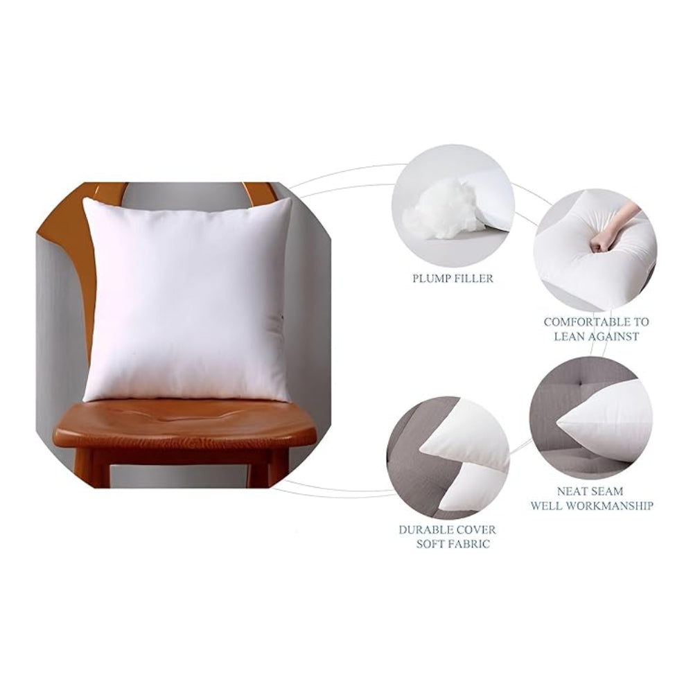 Purity 100% Polyester Square Cushion Filler Insert | 56 x 56cm, White
