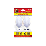 Strong as an Ox Removable Round Hooks | Pack of 2, White, 1.5kg Hold