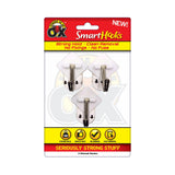 Strong as an Ox Removable Cup Hooks | 3 Piece, Clear, Holds up to 1 kg