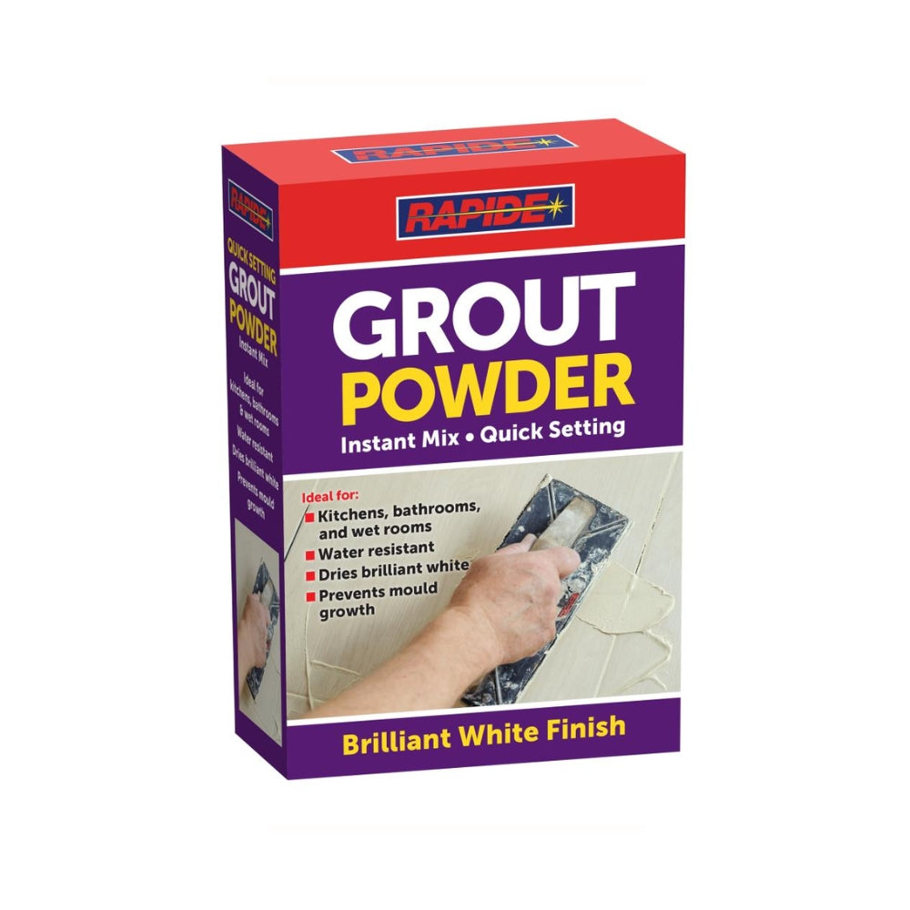 Rapide Grout Powder Instant Mix &amp; Quick Set White Finish