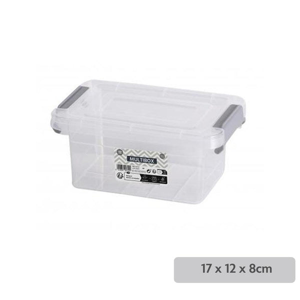 Urban Living Clear Plastic Smartbox with Clip | 1 LTR