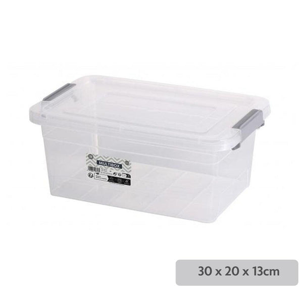 Urban Living Clear Plastic Smartbox with Clip | 5.25 LTR