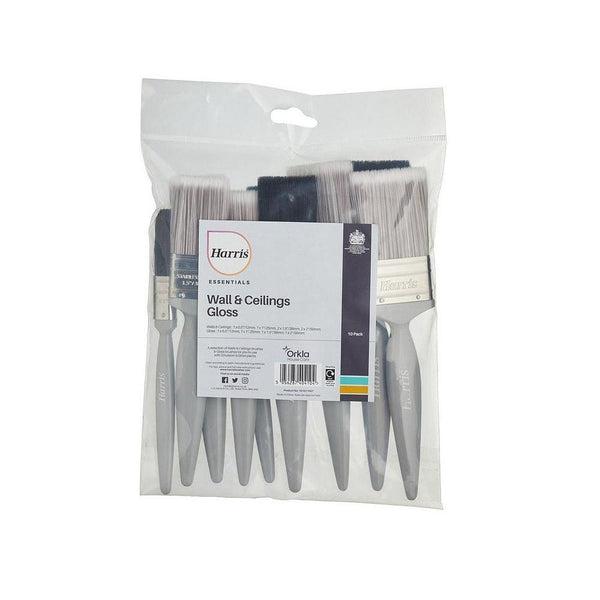 Harris Essentials  Walls & Ceilings Paint Brush | Pack of 10