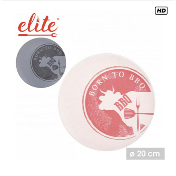 Elite 2Pcs D20 Bamboo Fibre Plate Set | 20cm Diameter
