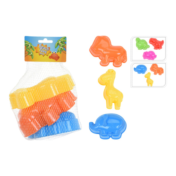 Animal-Shaped Sand Mould Set | 3 Pieces, Assorted Colours and Designs