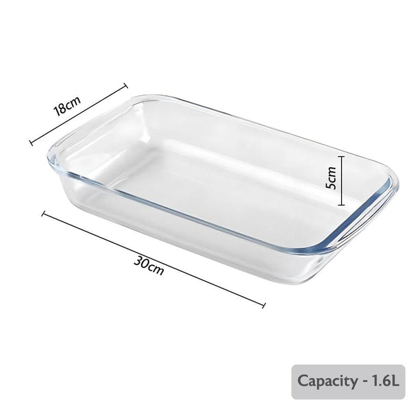 Urban Living High-Quality Glass Oven Dish | 1.6L 30x18cm