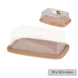 Urban Living Bamboo Butter Dish | 19 x 12.5 x 6 cm