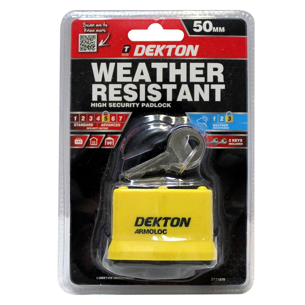 Dekton 50mm WeatherResist Padlock | High-Quality, Durable Construction