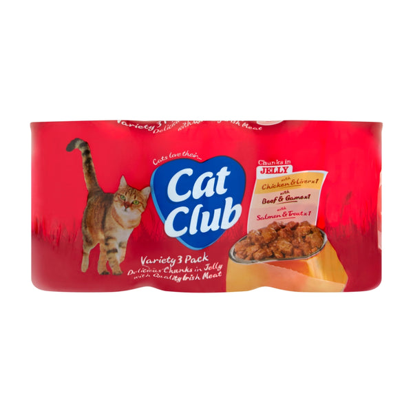 Cat Club Wet Cat Food in Jelly | Assorted Flavours, Pack of 3