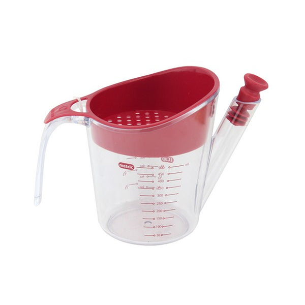Apollo Gravy Separator Jug | 500ml, Integrated Strainer, Dual Scales