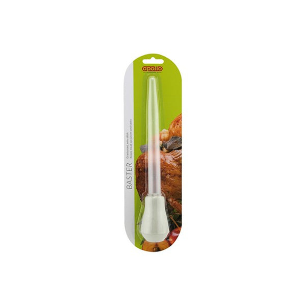 Apollo Rubber Turkey Baster | Transparent Barrel, Long Tube, Easy Clean