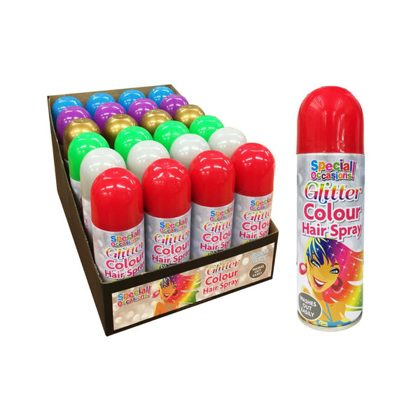Special Occasions Glitter Colour Hairspray | 200ml, Assorted Colours