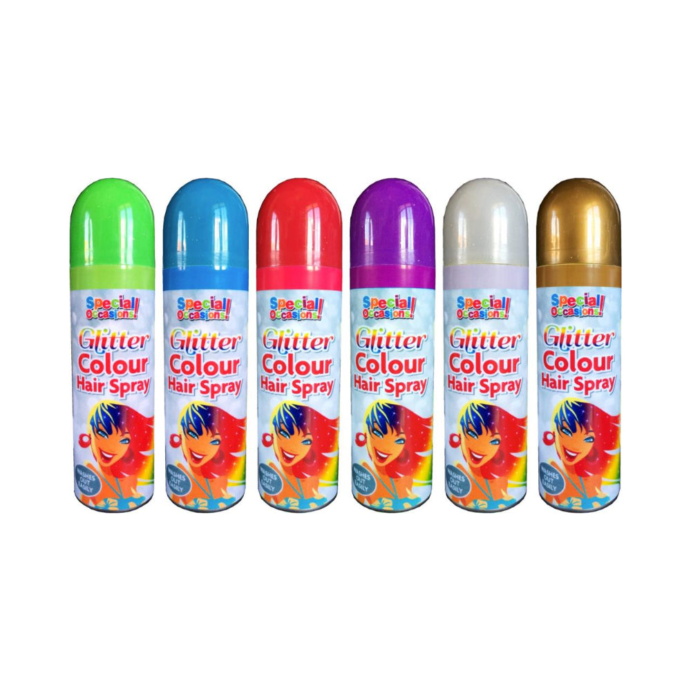Special Occasions Glitter Colour Hairspray | 200ml, Assorted Colours