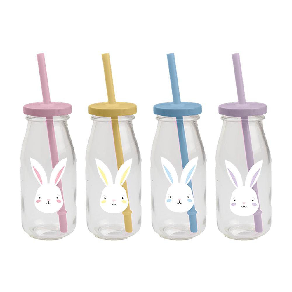 Hoppy Easter Bunny Milk Bottle with Straw | 250ml - Choice Stores