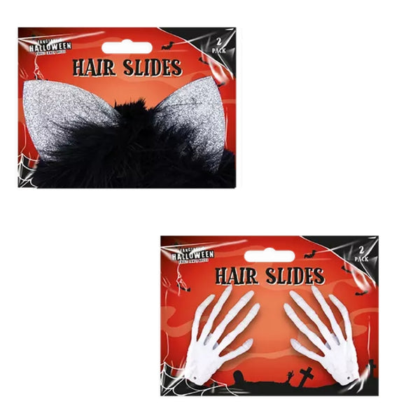 Halloween 3D Hair Slides Assorted 