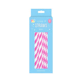 Bright Candy Stripe Paper Drinking Straws | Assorted Colours, Pack of 60