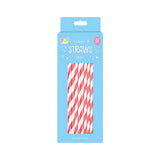 Bright Candy Stripe Paper Drinking Straws | Assorted Colours, Pack of 60