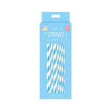 Bright Candy Stripe Paper Drinking Straws | Assorted Colours, Pack of 60