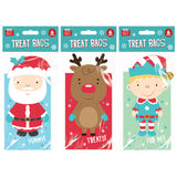 Christmas 3D Character Treat Bags | Pack of 6, Santa, Reindeer, Elf