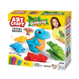 Dough Craft 3D Dinosaur Modelling Dough Set - Assorted Moulds, Four Colours
