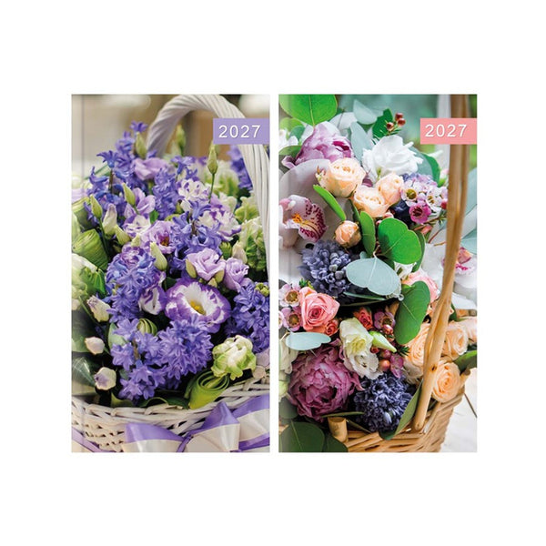 Slim Floral Photographic Diary | 2027, Assorted Pastel Cover Designs