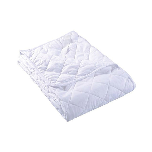 Extra Deep Quilted Single Bed Mattress Protector | White, 140 x 190 + 35 cm