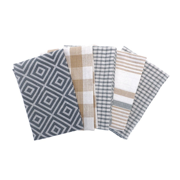 Country club tea towels pack of 5 pastel pink