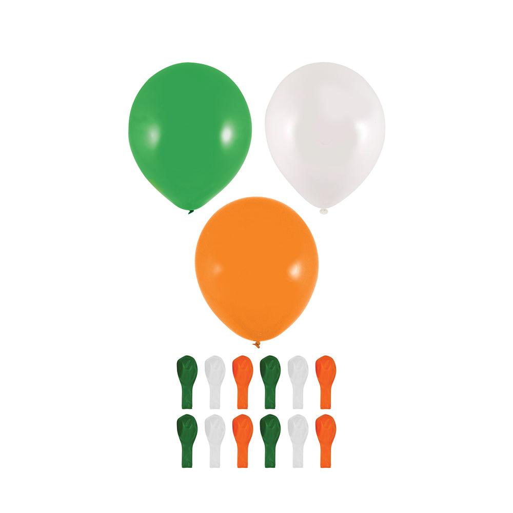 St Patricks Day Irish Tri Colour Balloons | Pack of 12 - Choice Stores