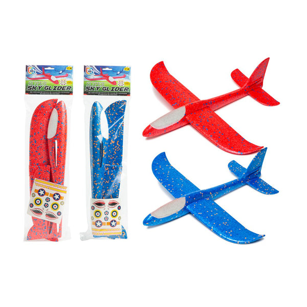 Super Sky Glider Toy Airplane with Stickers | Assorted Colours