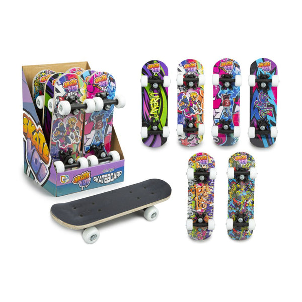 Mini Finger Skateboards Toy Set | 6 Pieces, Assorted Designs and Colours