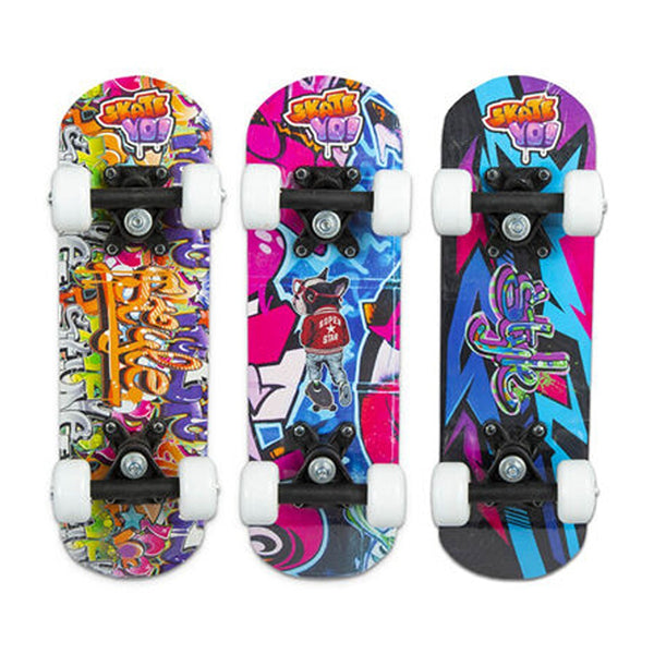 Mini Finger Skateboards Toy Set | 6 Pieces, Assorted Designs and Colours