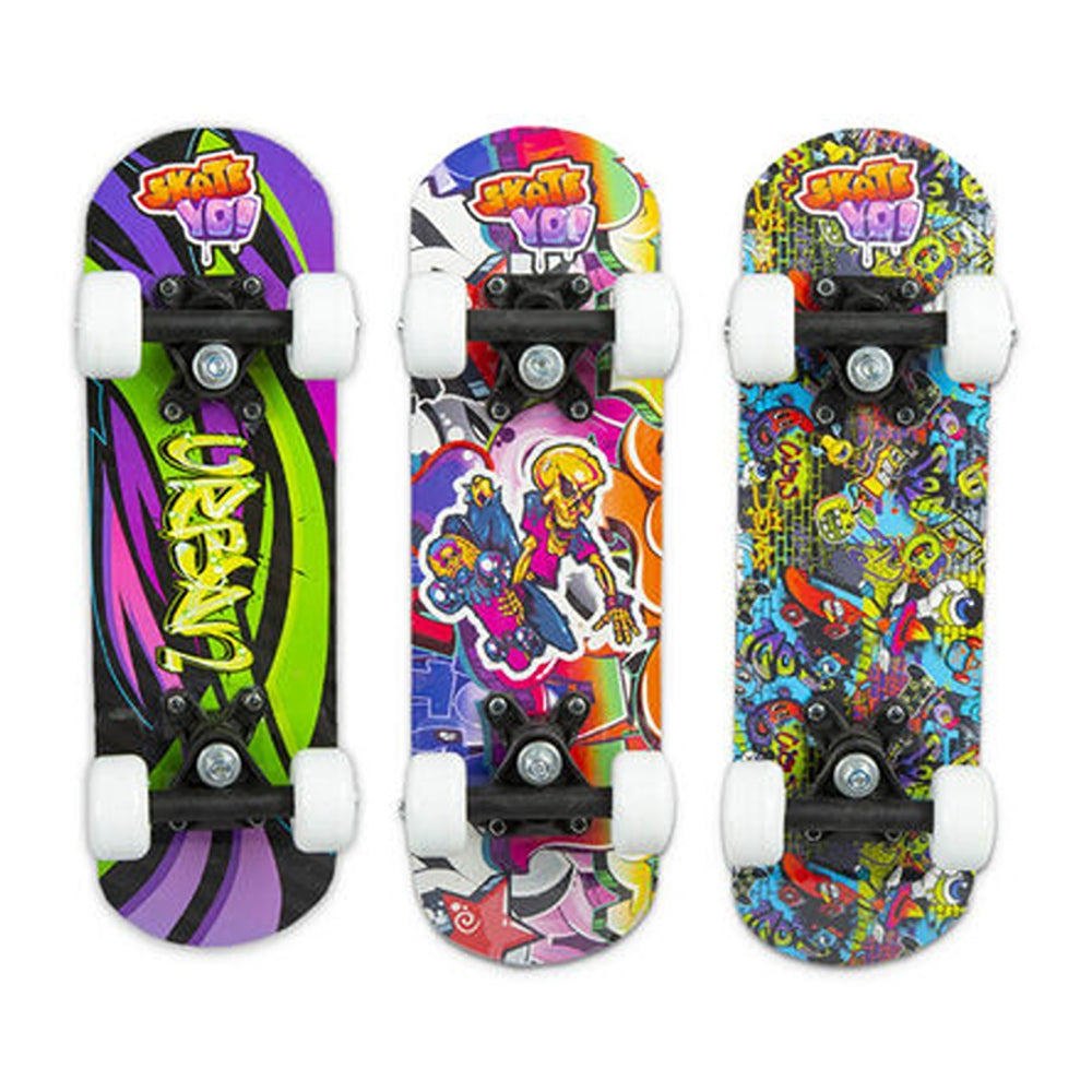 Mini Finger Skateboards Toy Set | 6 Pieces, Assorted Designs and Colours